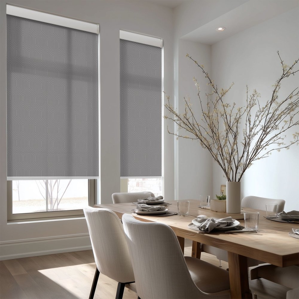 Dina Custom Designer Print Semi - Blackout Roller Blinds - Deconovo US