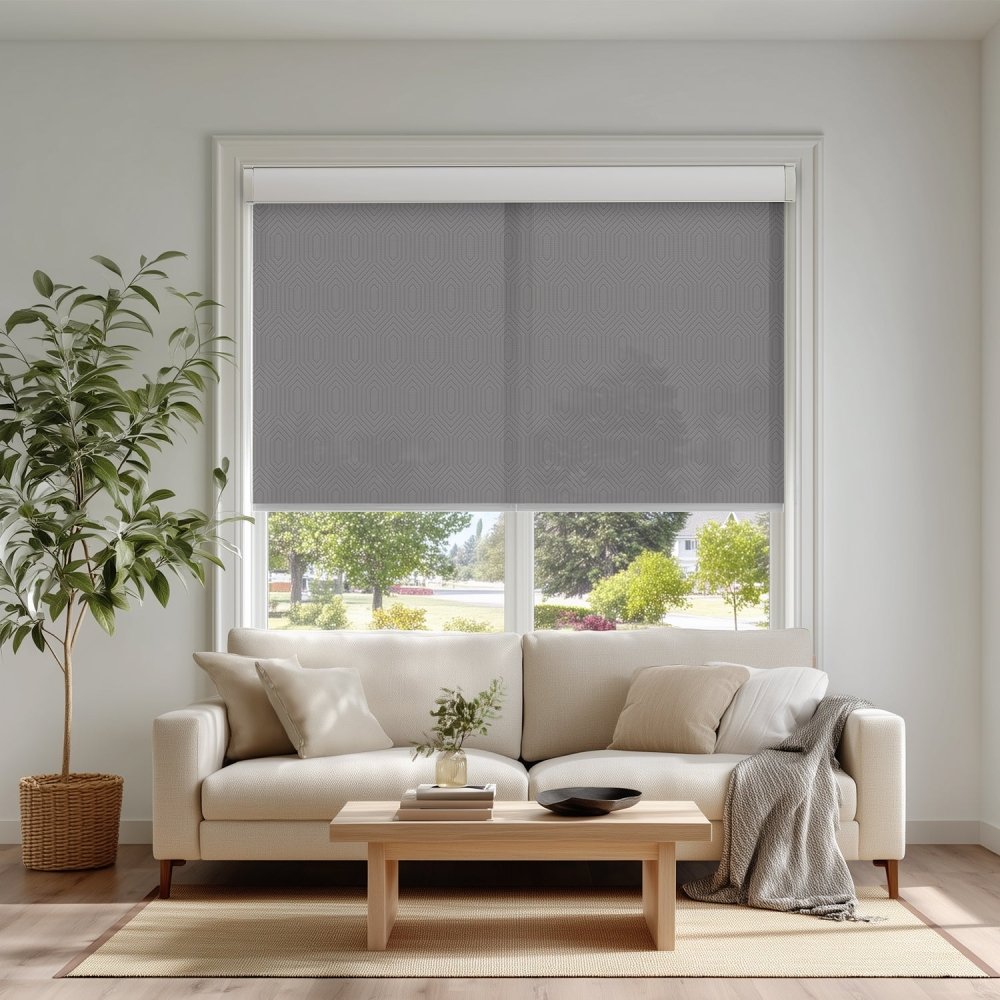 Dina Custom Designer Print Semi - Blackout Roller Blinds - Deconovo US