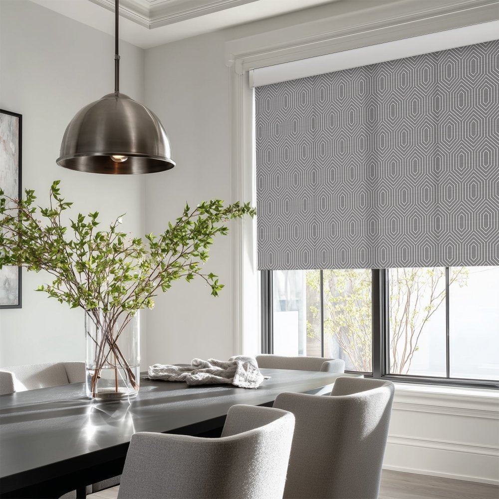 Dina Custom Designer Print Semi - Blackout Roller Blinds - Deconovo US