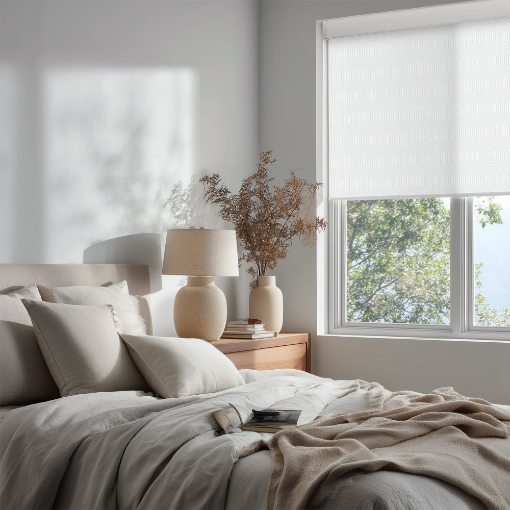 Dina Custom Designer Print Semi - Blackout Roller Blinds - Deconovo US