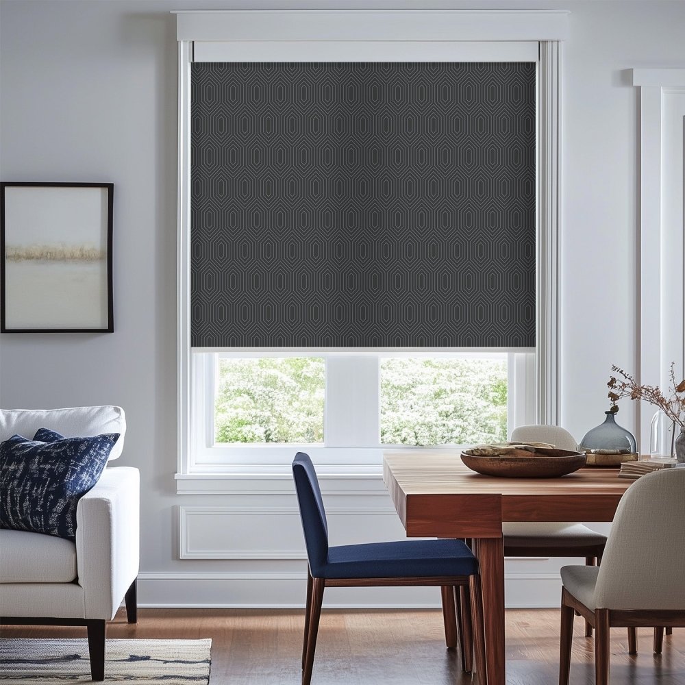 Dina Custom Designer Print Semi - Blackout Roller Blinds - Deconovo US