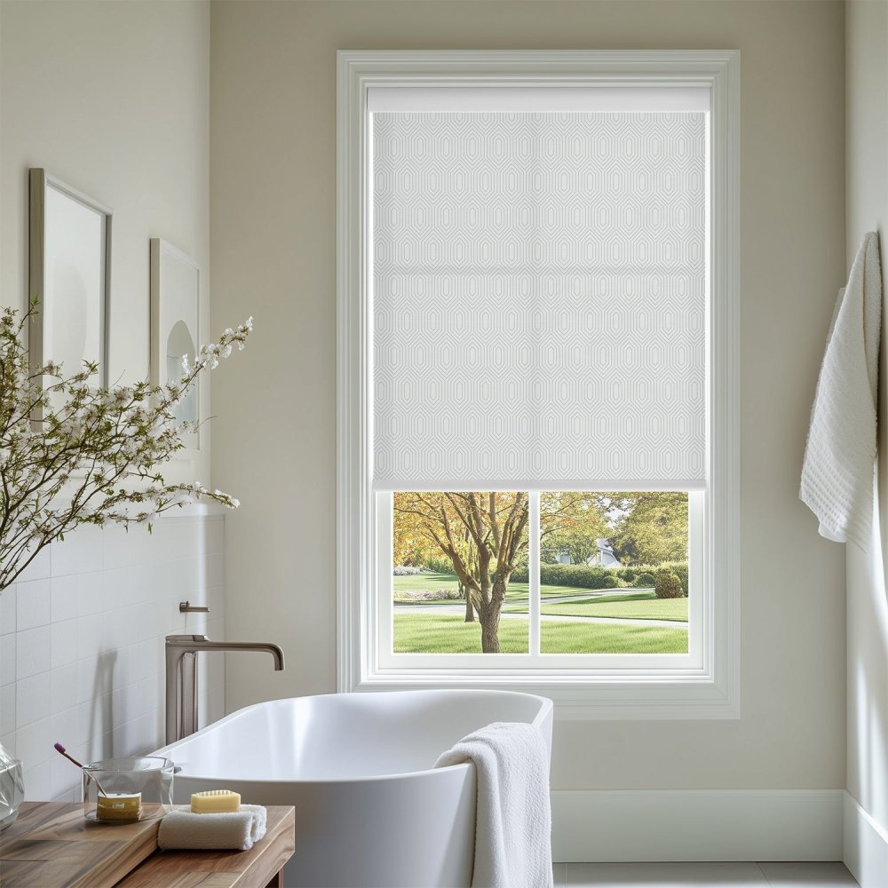 Dina Custom Designer Print Semi - Blackout Roller Blinds - Deconovo US