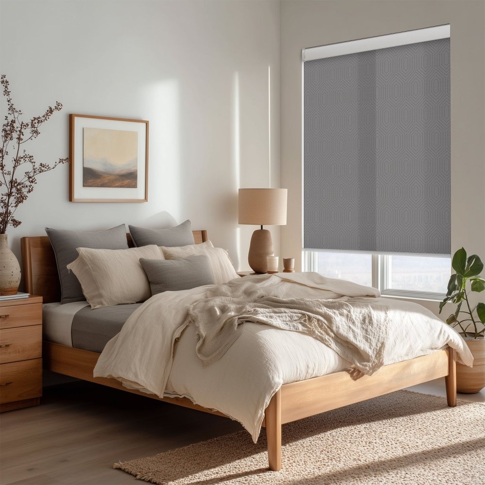 Dina Custom Designer Print Semi - Blackout Roller Blinds - Deconovo US
