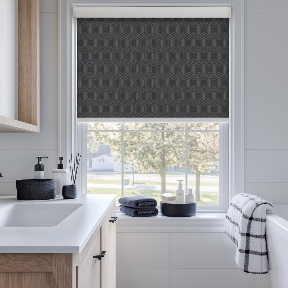 Dina Custom Designer Print Semi - Blackout Roller Blinds - Deconovo US