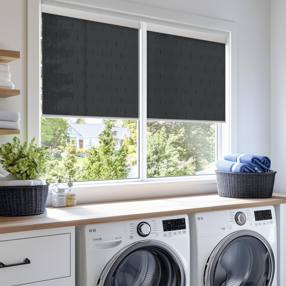 Dina Custom Designer Print Semi - Blackout Roller Blinds - Deconovo US