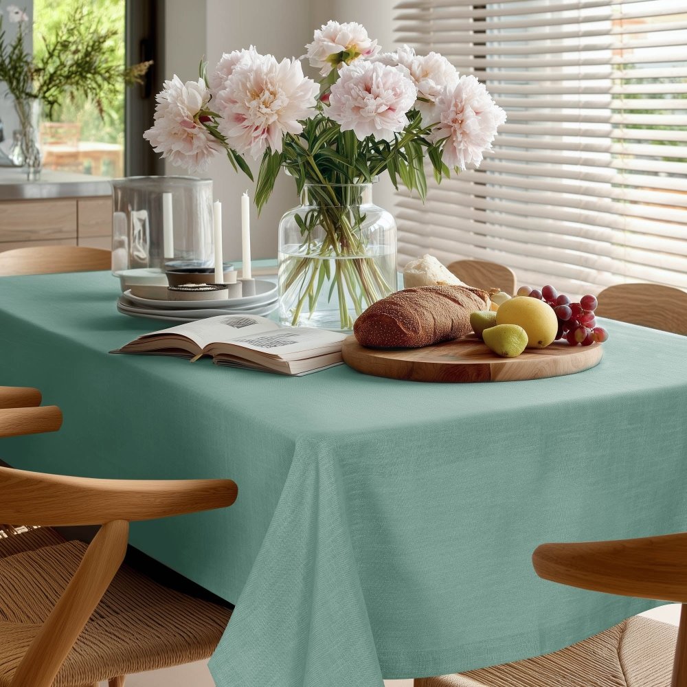 Eleanor Custom Faux Linen Tablecloth - Deconovo US