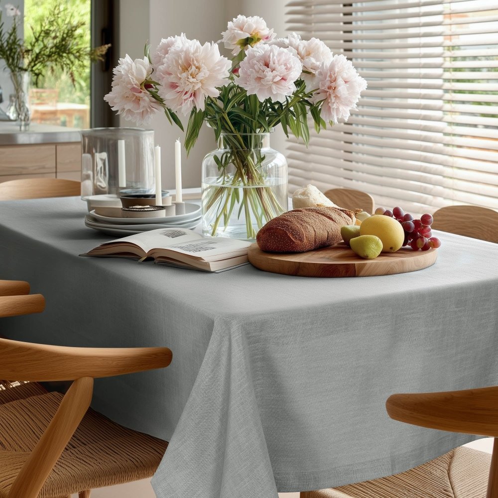 Eleanor Custom Faux Linen Tablecloth - Deconovo US