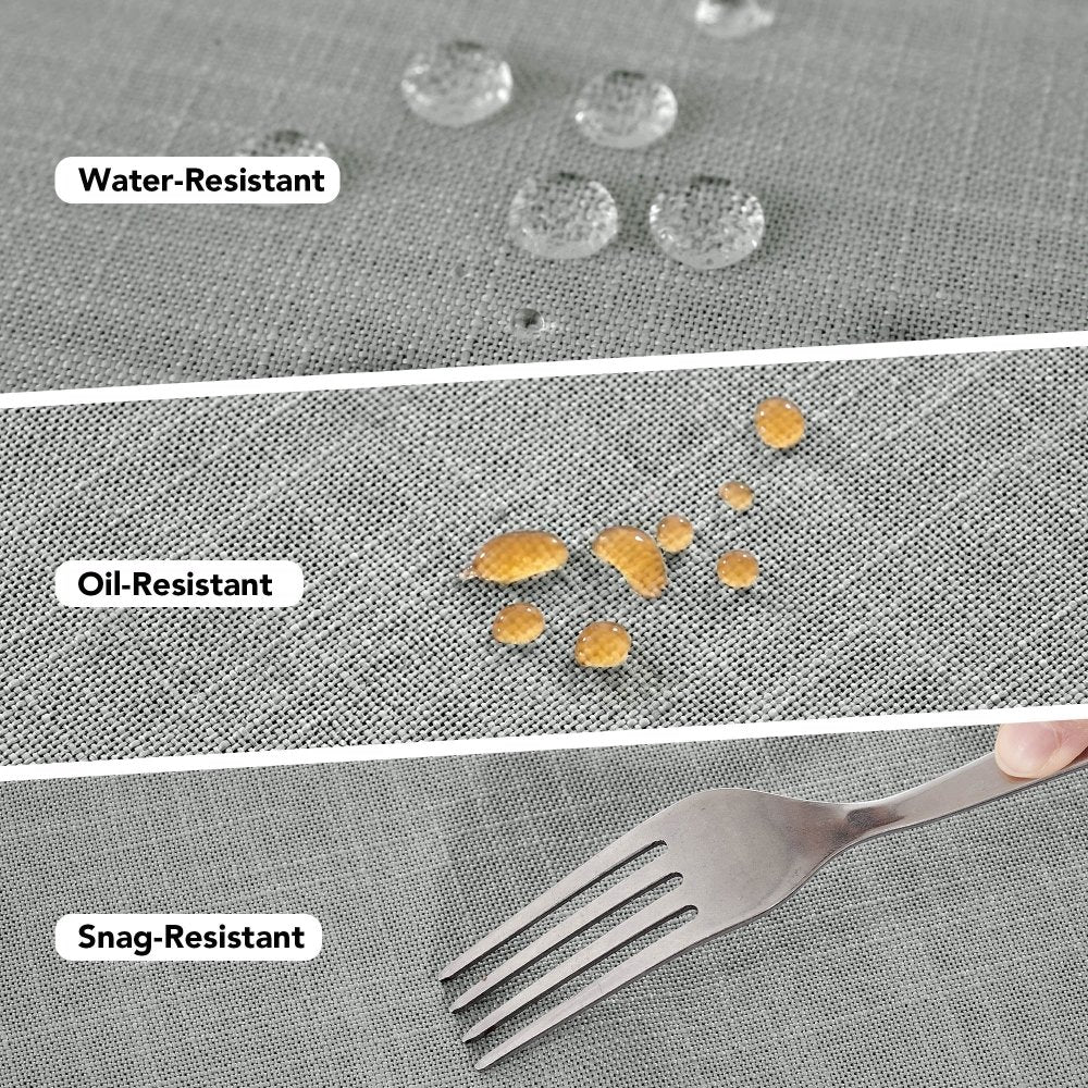 Eleanor Custom Faux Linen Tablecloth - Deconovo US