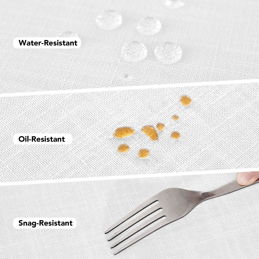 Eleanor Custom Faux Linen Tablecloth - Deconovo US