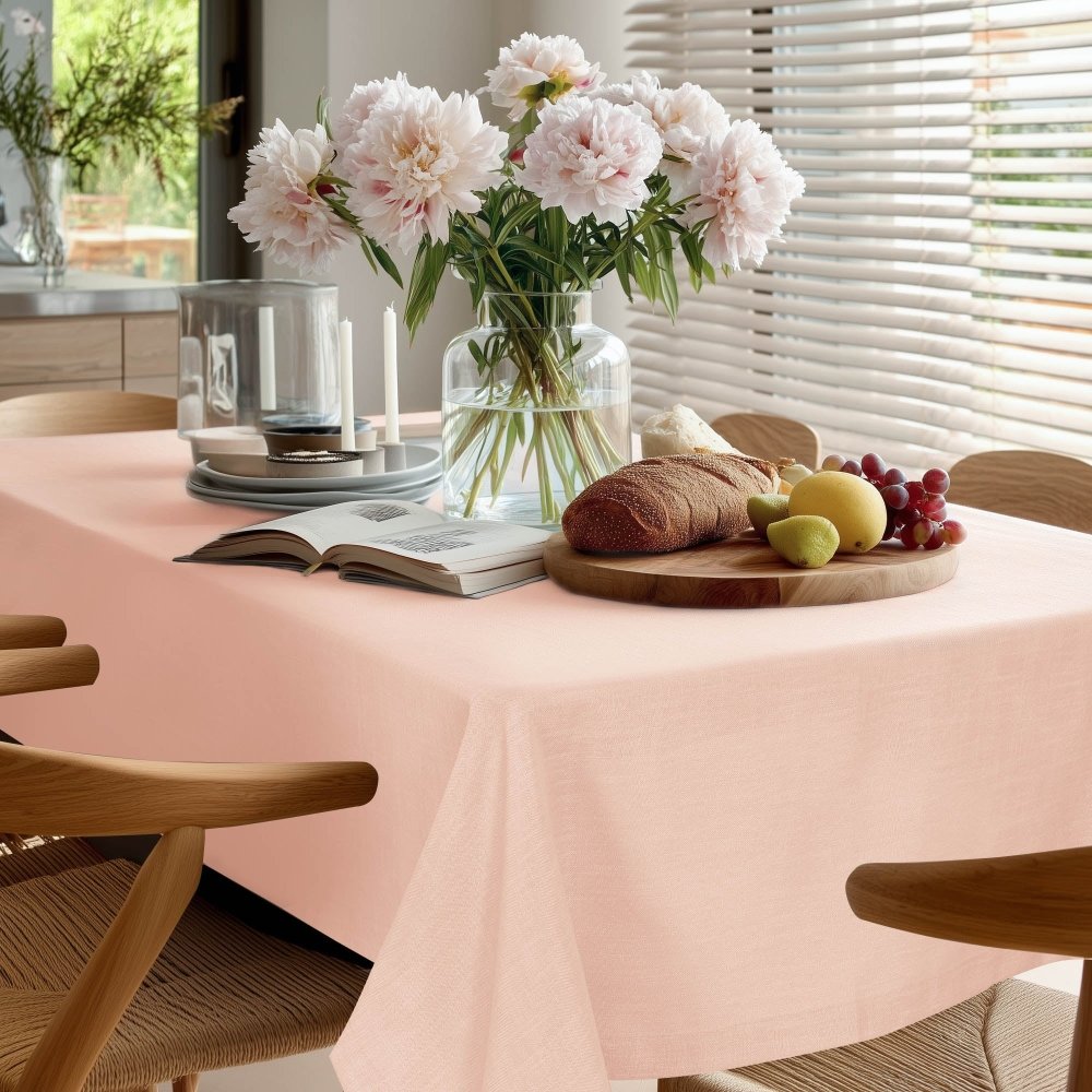 Eleanor Custom Faux Linen Tablecloth - Deconovo US