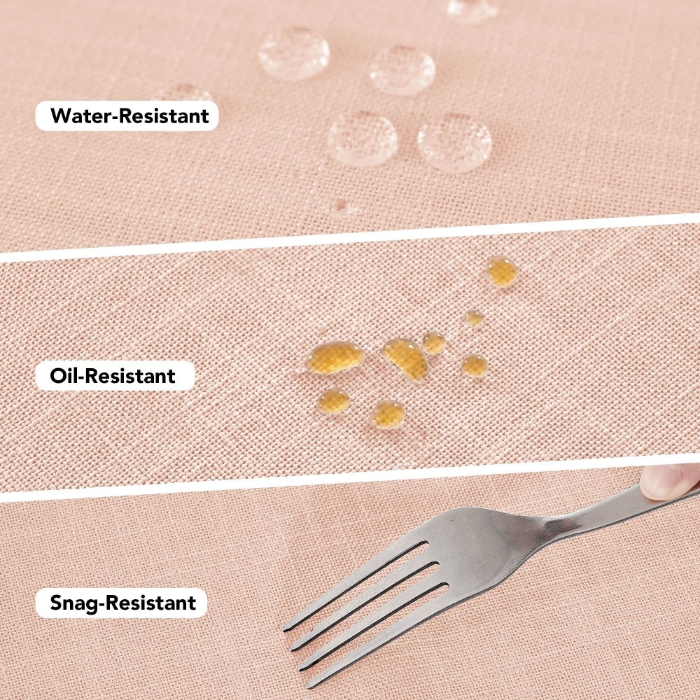 Eleanor Custom Faux Linen Tablecloth - Deconovo US