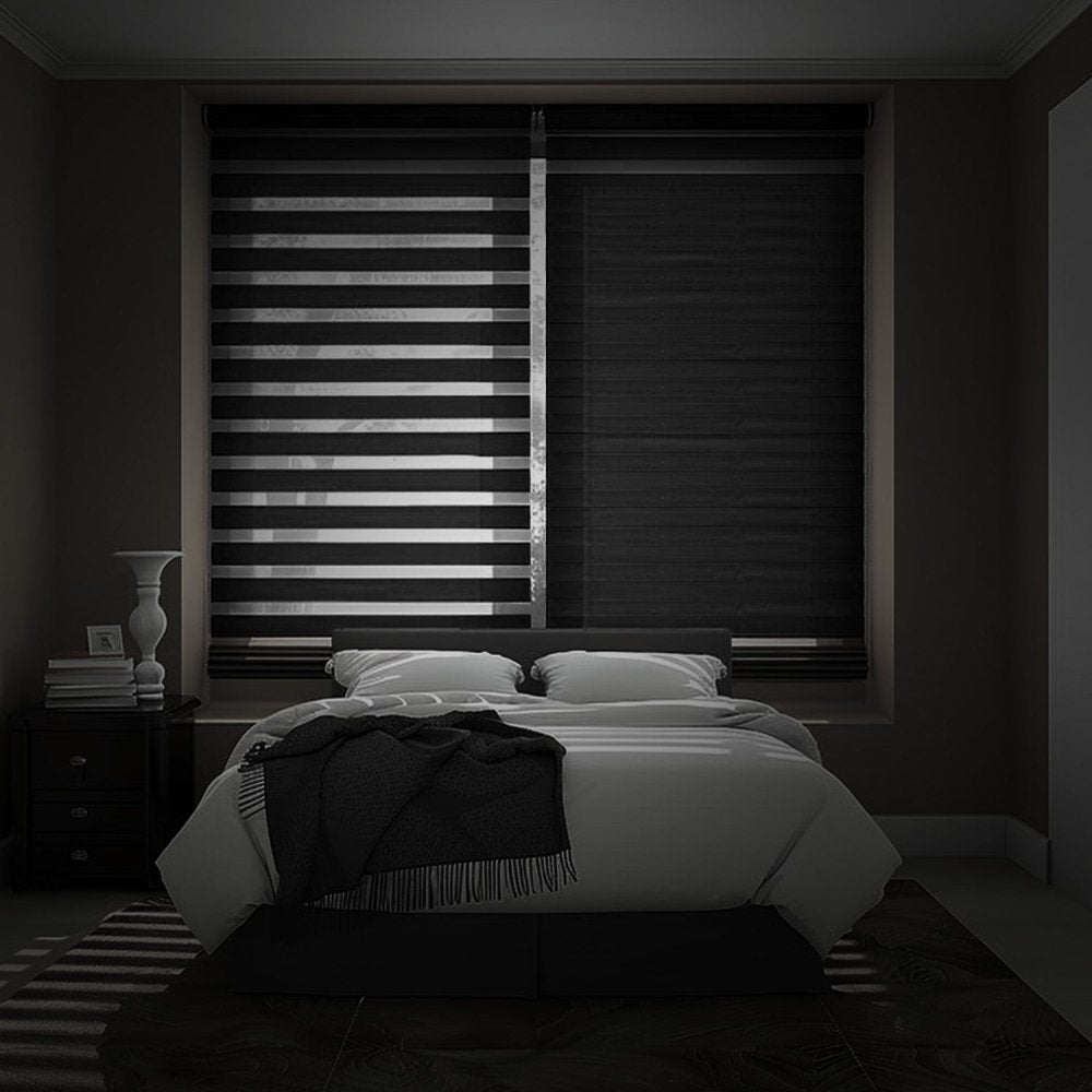 Blindstone 2039 ブラック #4 Elodie Custom Blackout and Waterproof Zebra Blinds – Deconovo US