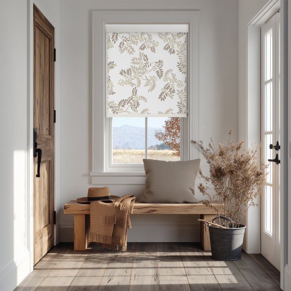 Farmhouse Custom Ash Print Full Blackout Roller Blinds - Deconovo US