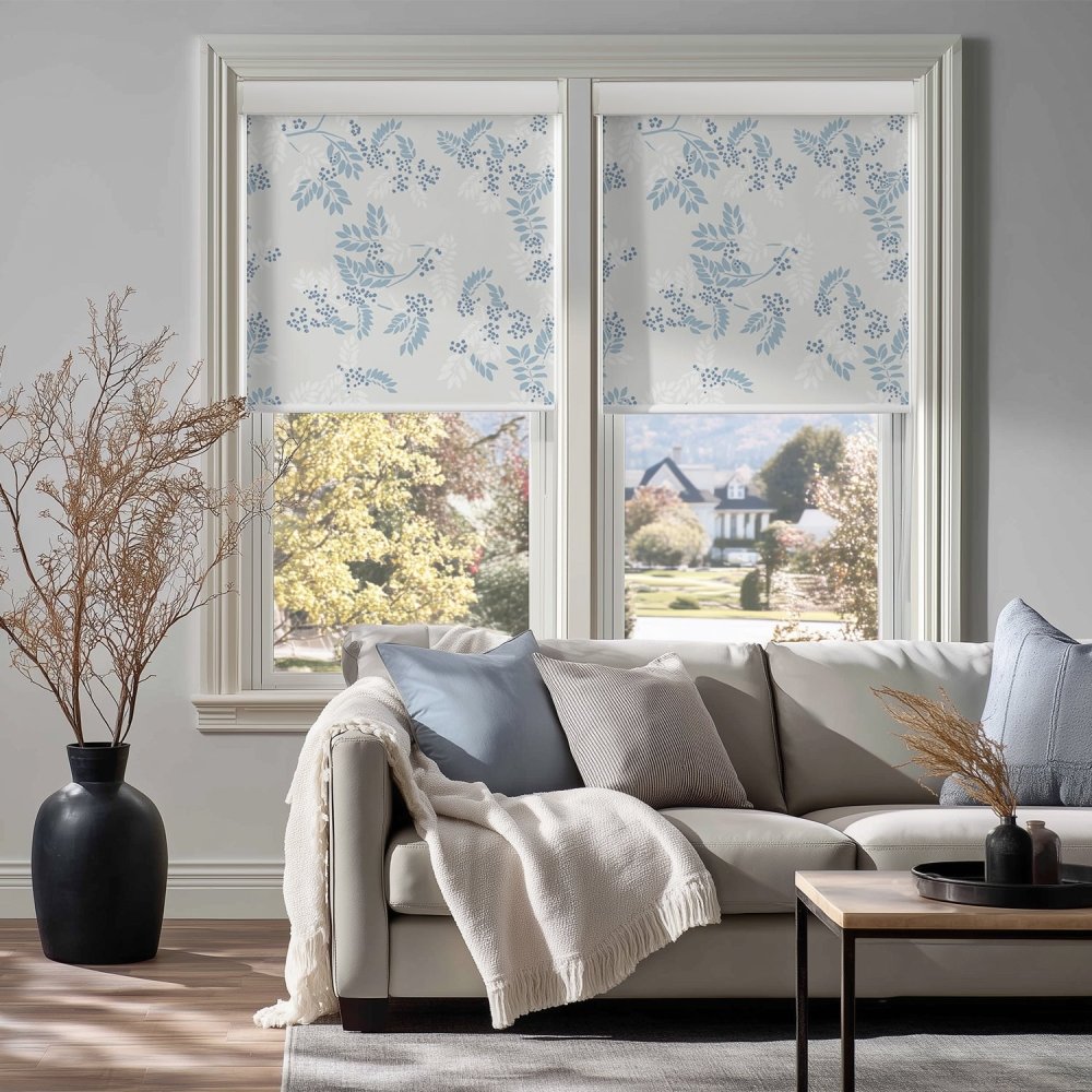Farmhouse Custom Ash Print Full Blackout Roller Blinds - Deconovo US