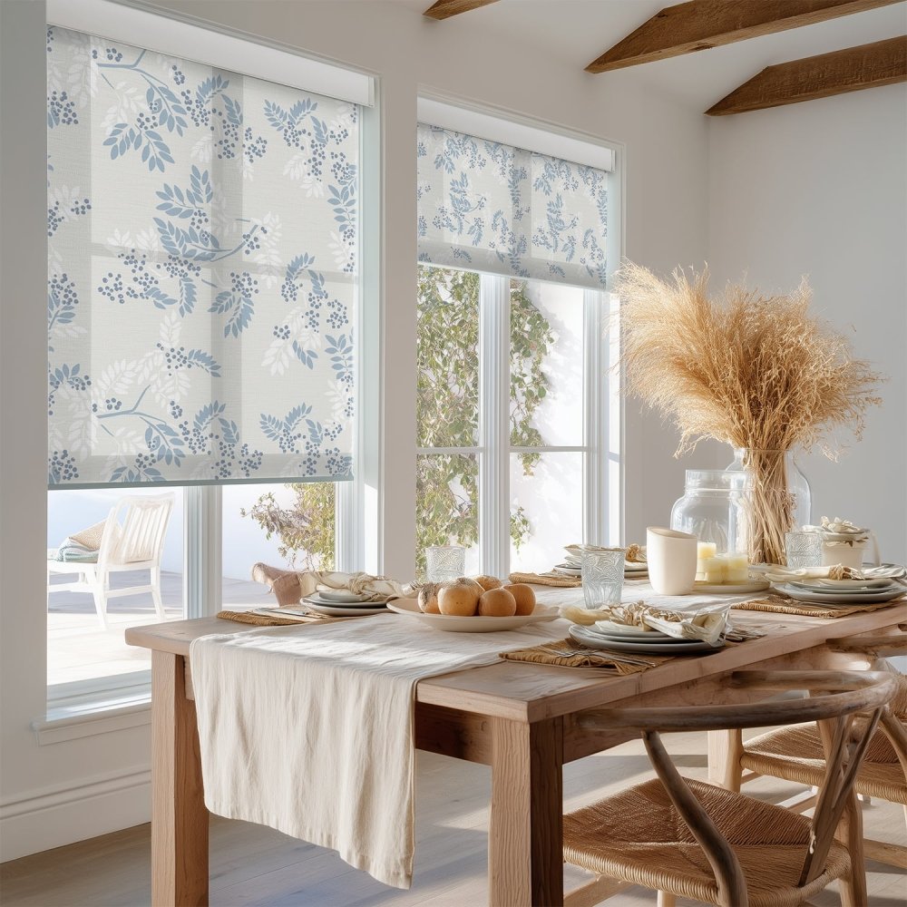 Farmhouse Custom Ash Print Semi - Blackout Roller Blinds - Deconovo US