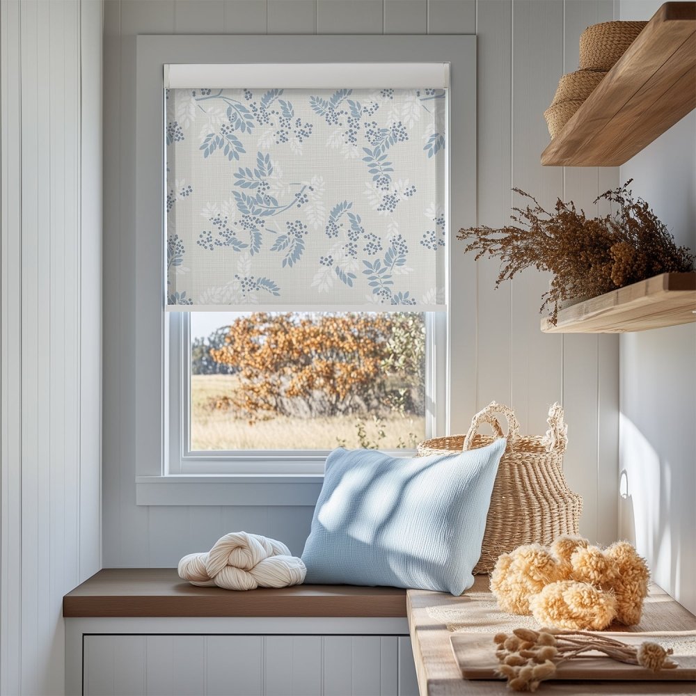 Farmhouse Custom Ash Print Semi - Blackout Roller Blinds - Deconovo US