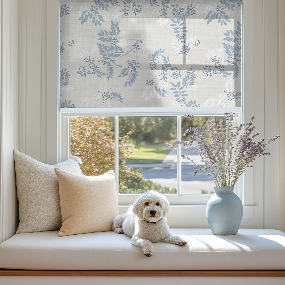 Farmhouse Custom Ash Print Semi - Blackout Roller Blinds - Deconovo US