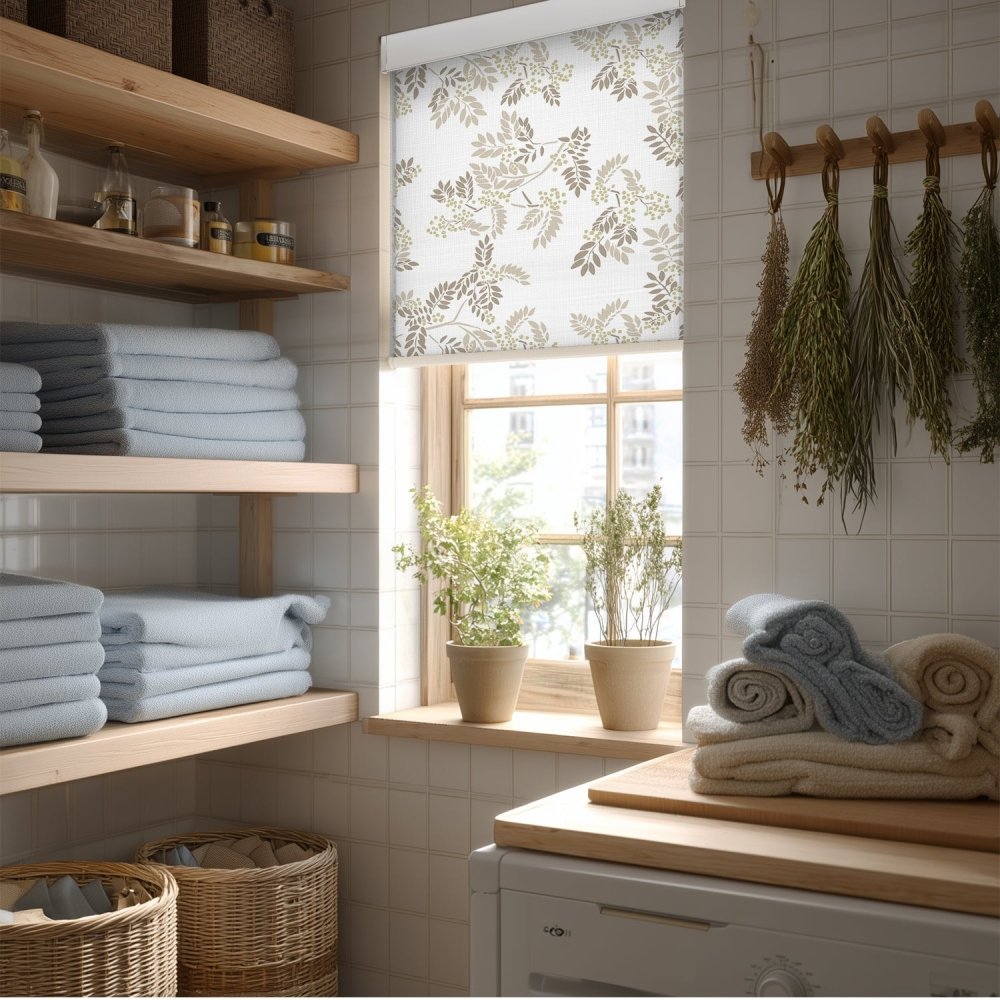 Farmhouse Custom Ash Print Semi - Blackout Roller Blinds - Deconovo US