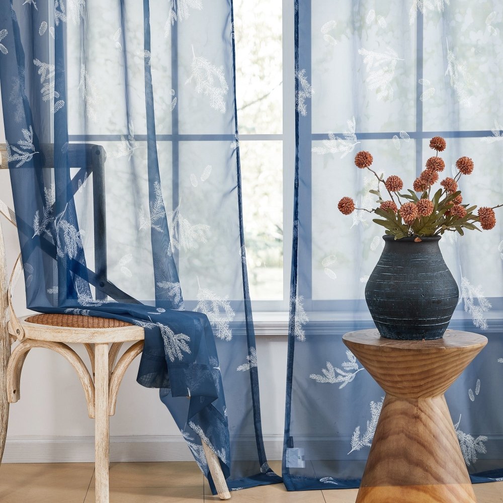 Farmhouse Forest Air Sheer Curtains - Deconovo US