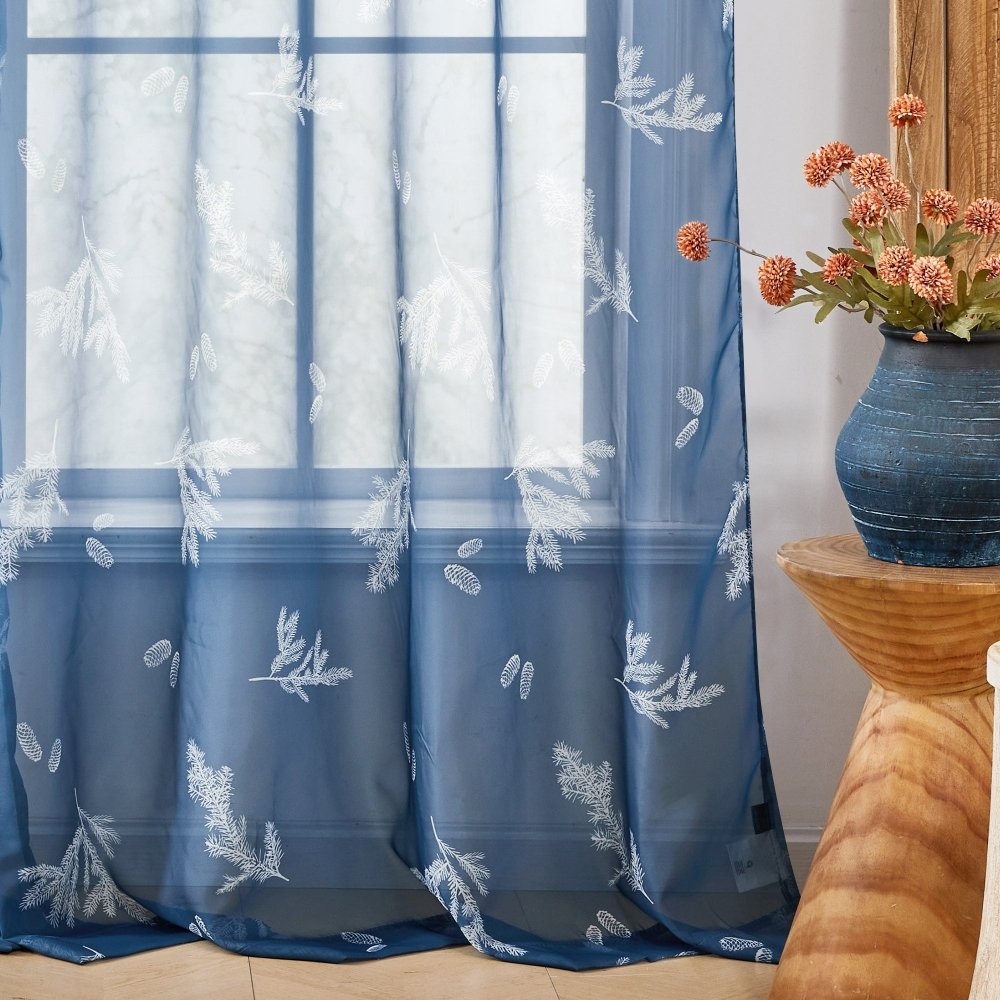 Farmhouse Forest Air Sheer Curtains - Deconovo US