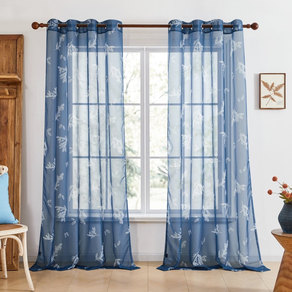 Farmhouse Forest Air Sheer Curtains - Deconovo US