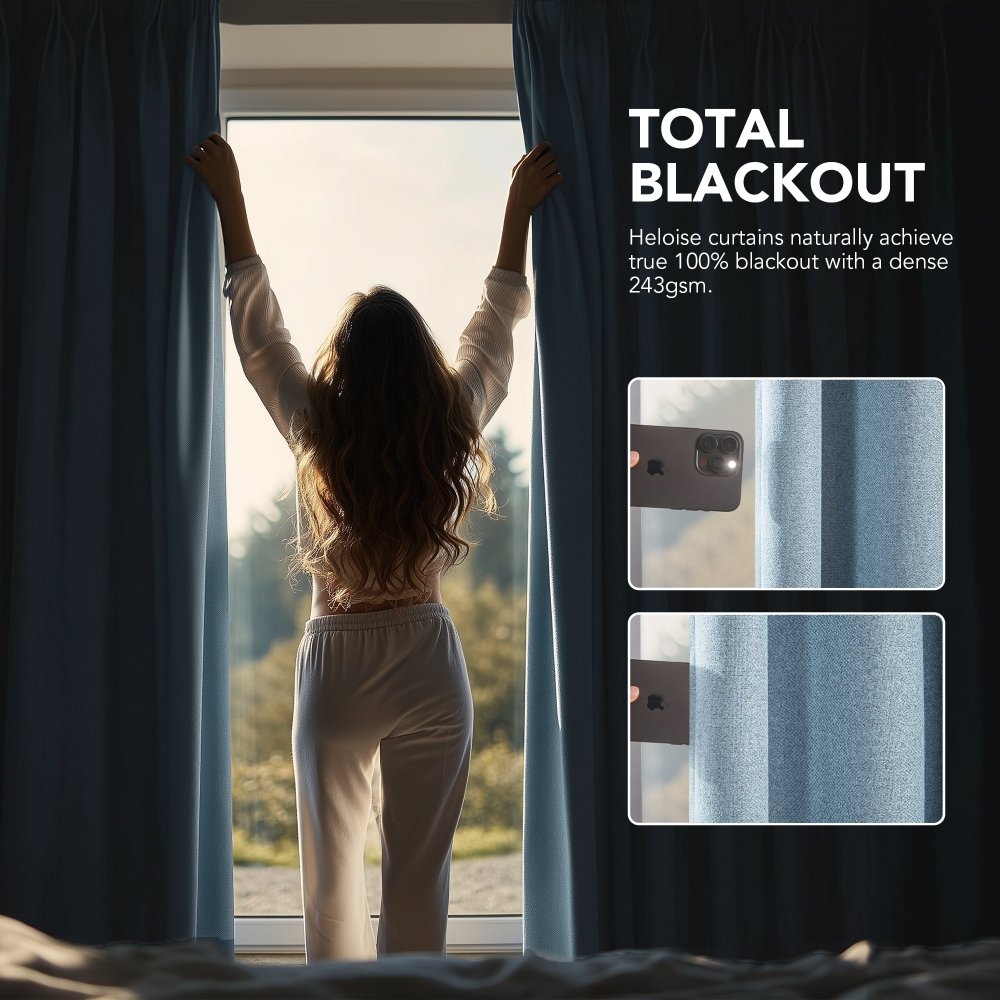 Heloise 100% Total Blackout Custom Curtains - Deconovo US