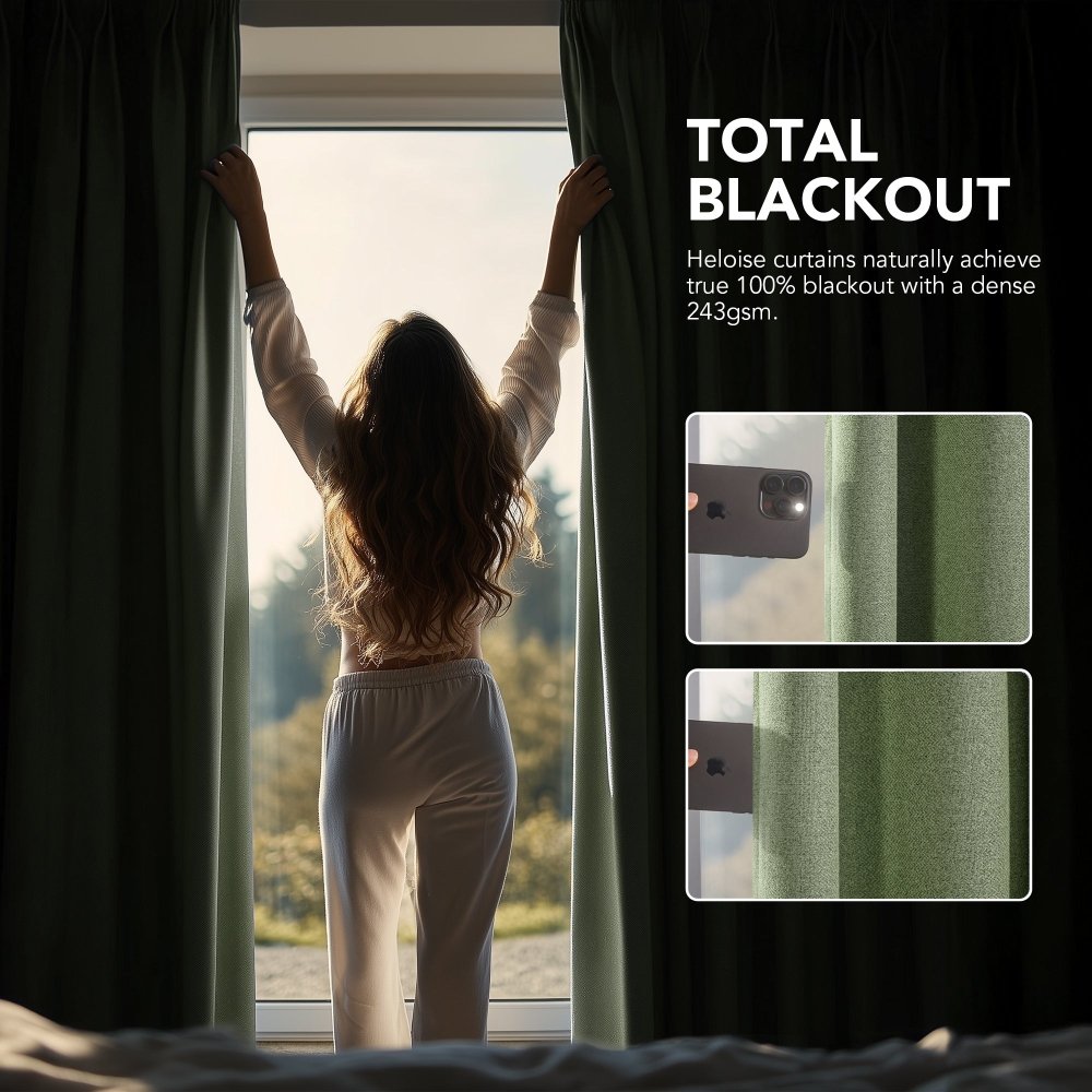 Heloise 100% Total Blackout Custom Curtains - Deconovo US