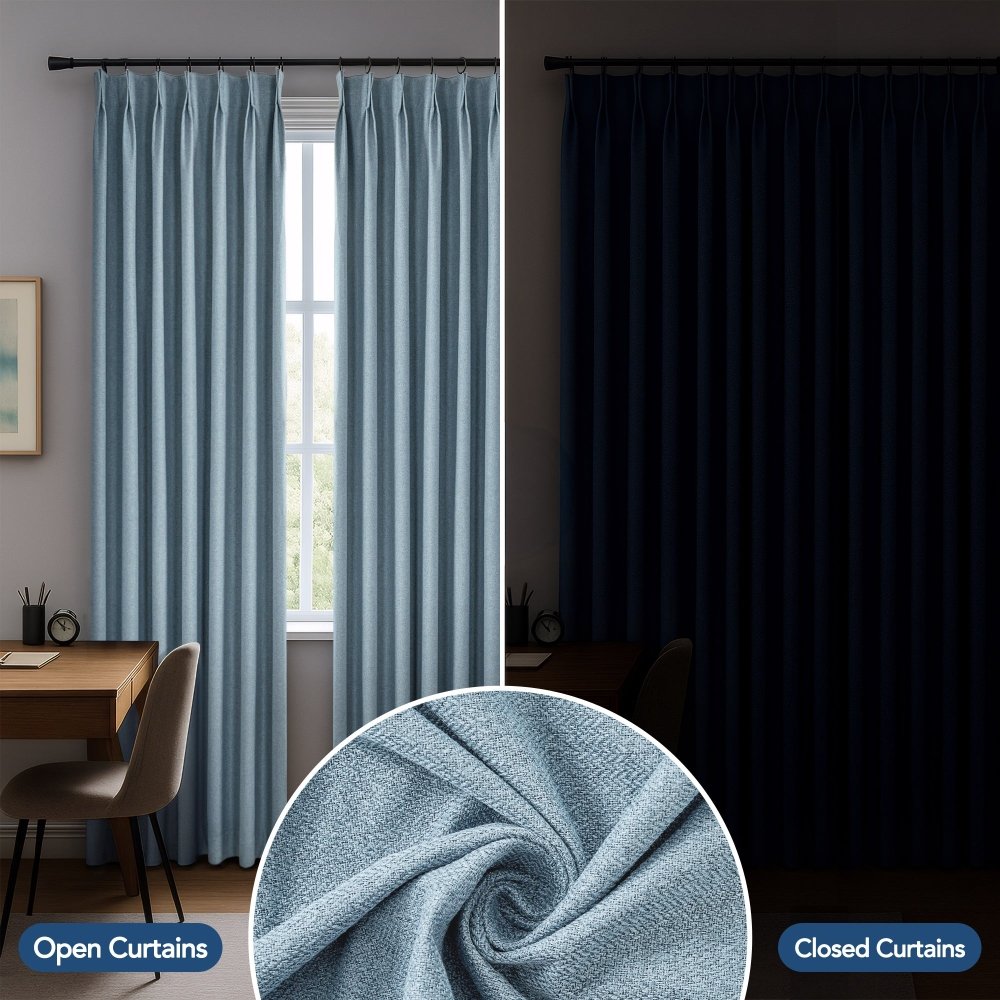 Heloise 100% Total Blackout Custom Curtains - Deconovo US