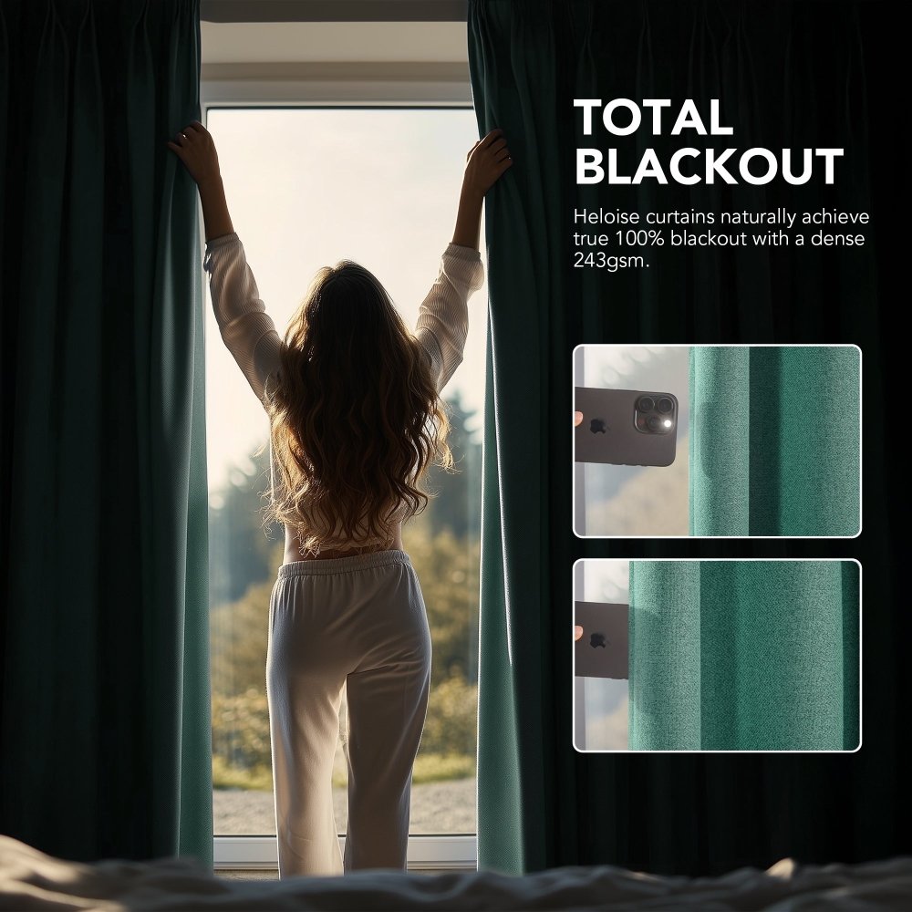 Heloise 100% Total Blackout Custom Curtains - Deconovo US