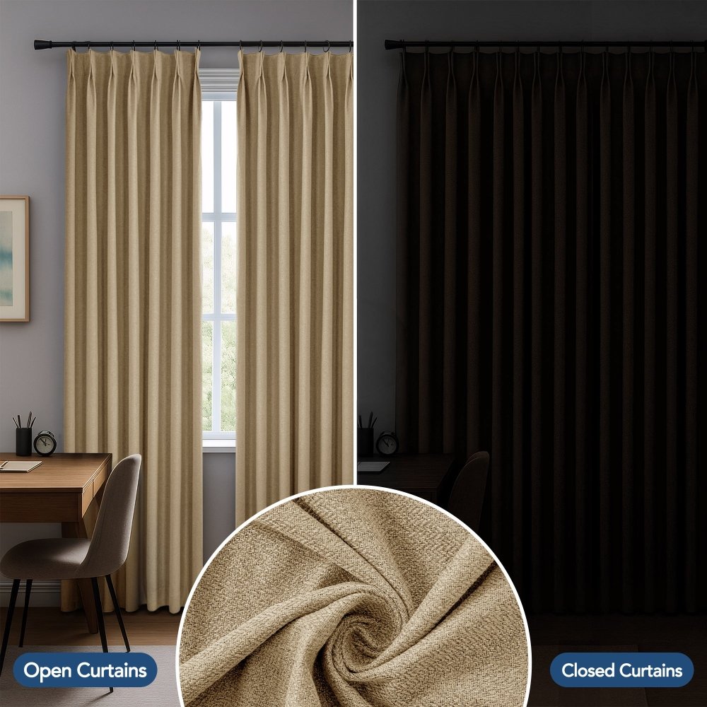 Heloise 100% Total Blackout Custom Curtains - Deconovo US