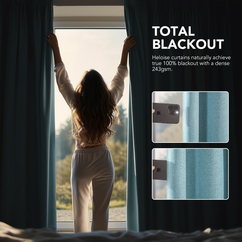 Heloise 100% Total Blackout Custom Curtains - Deconovo US
