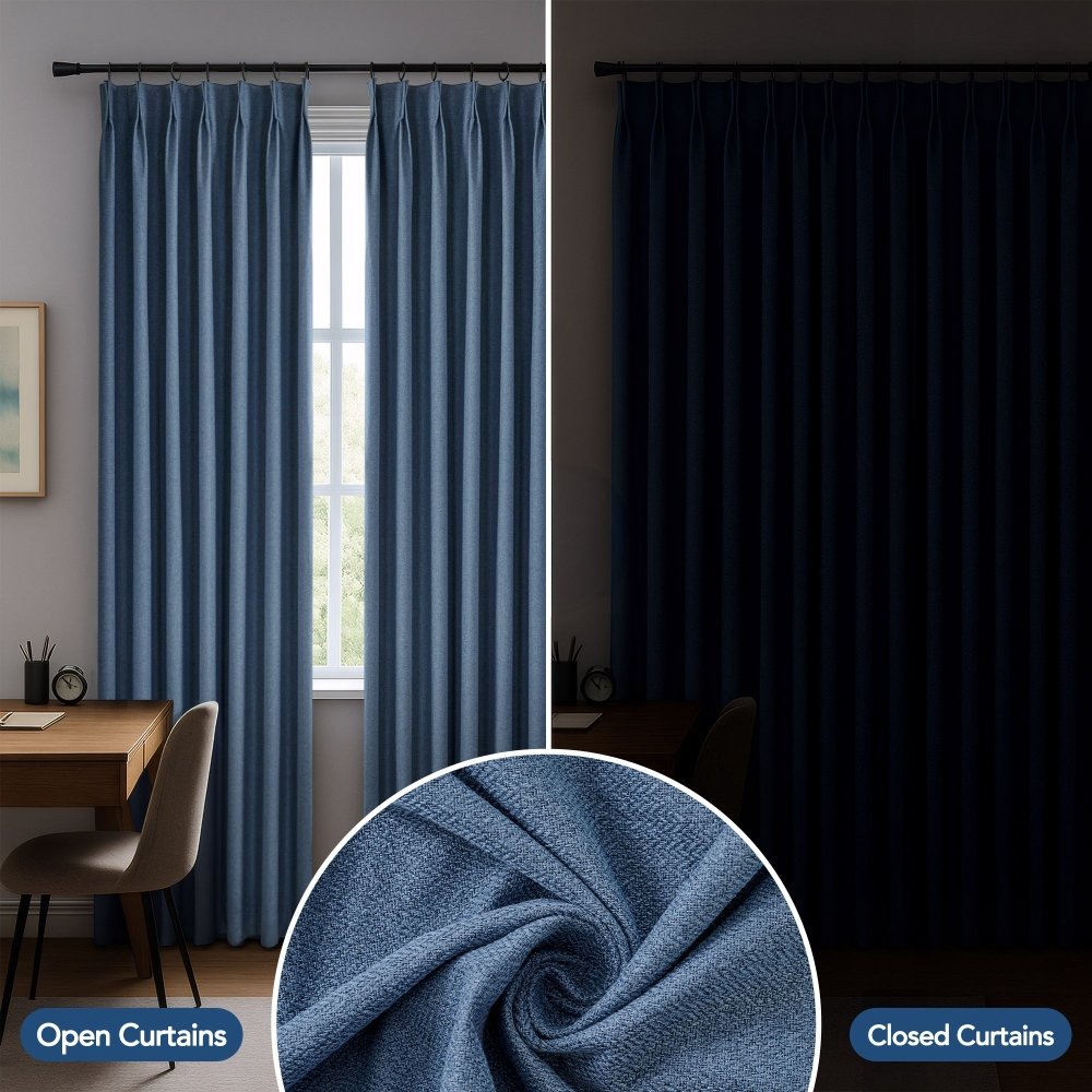 Heloise 100% Total Blackout Custom Curtains - Deconovo US