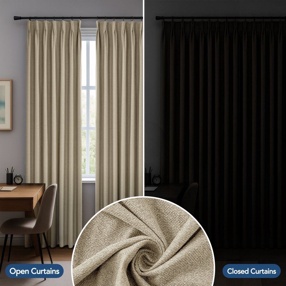 Heloise 100% Total Blackout Custom Curtains - Deconovo US