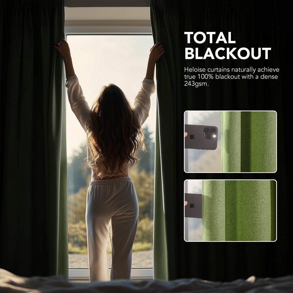 Heloise 100% Total Blackout Custom Curtains - Deconovo US