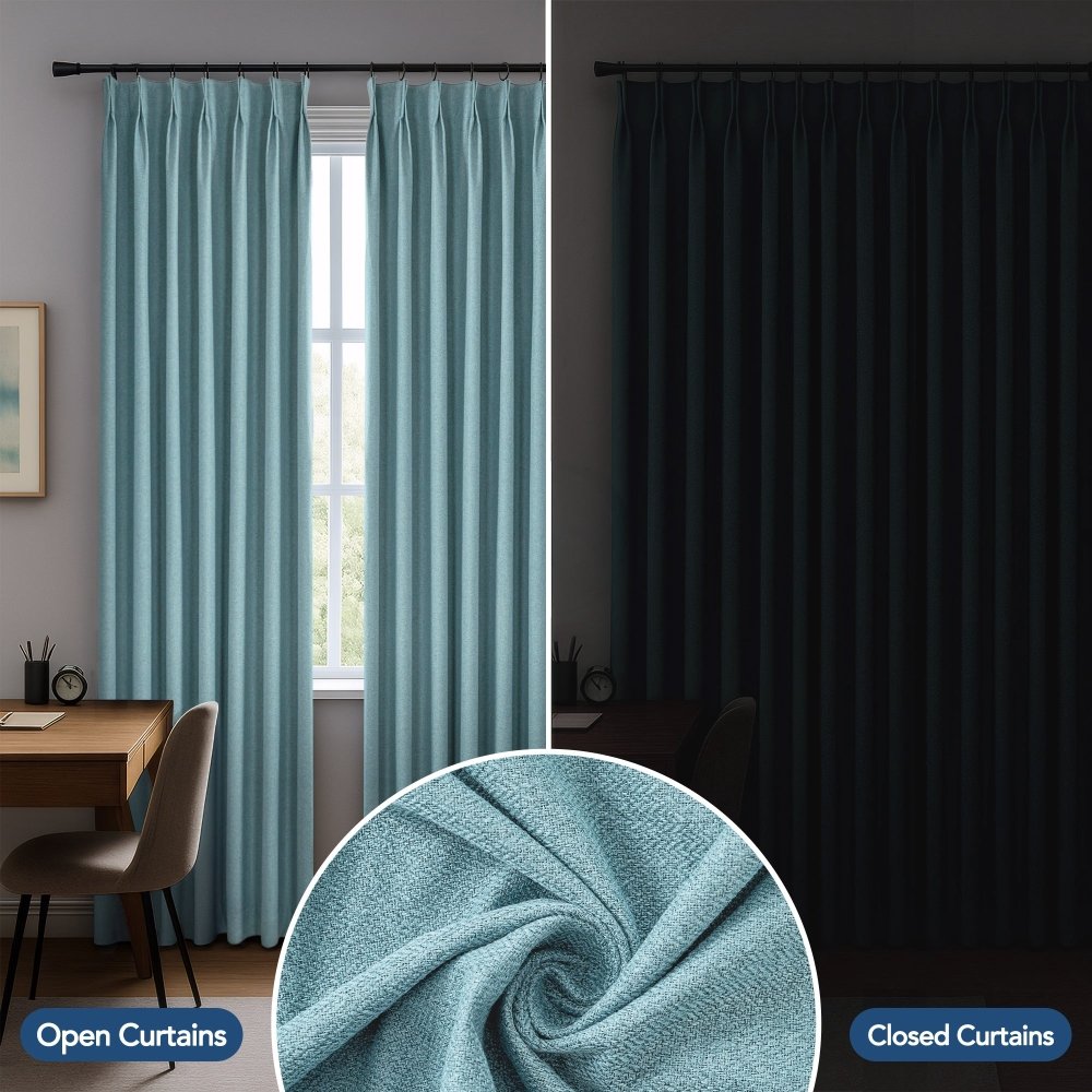Heloise 100% Total Blackout Custom Curtains - Deconovo US