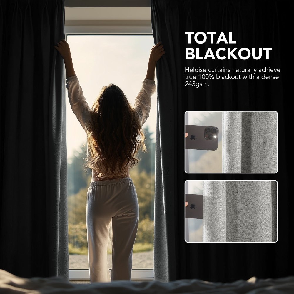 Heloise 100% Total Blackout Custom Curtains - Deconovo US