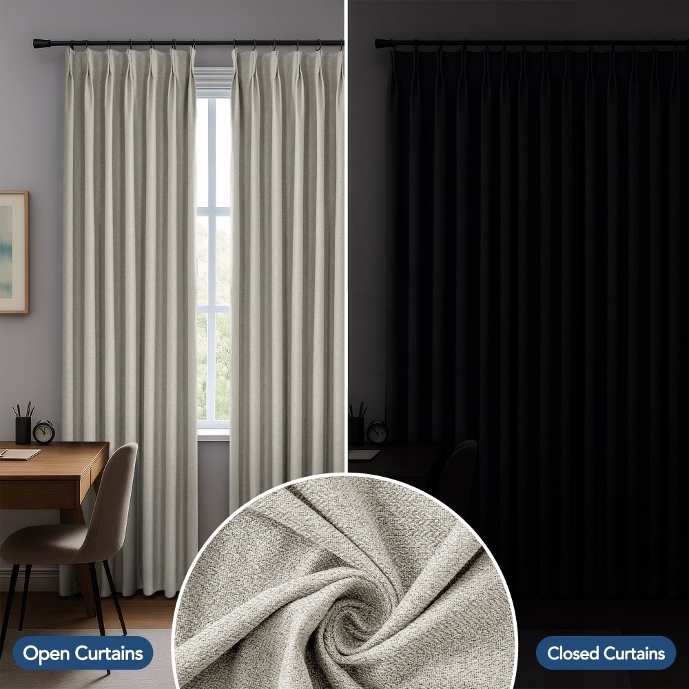 Heloise 100% Total Blackout Custom Curtains - Deconovo US