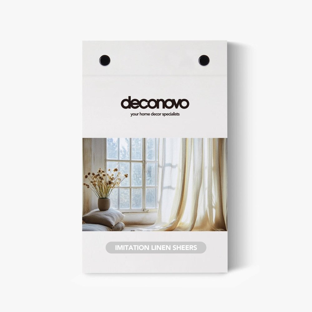 Imitation Linen Sheer Curtains Swatches Booklet - Deconovo US