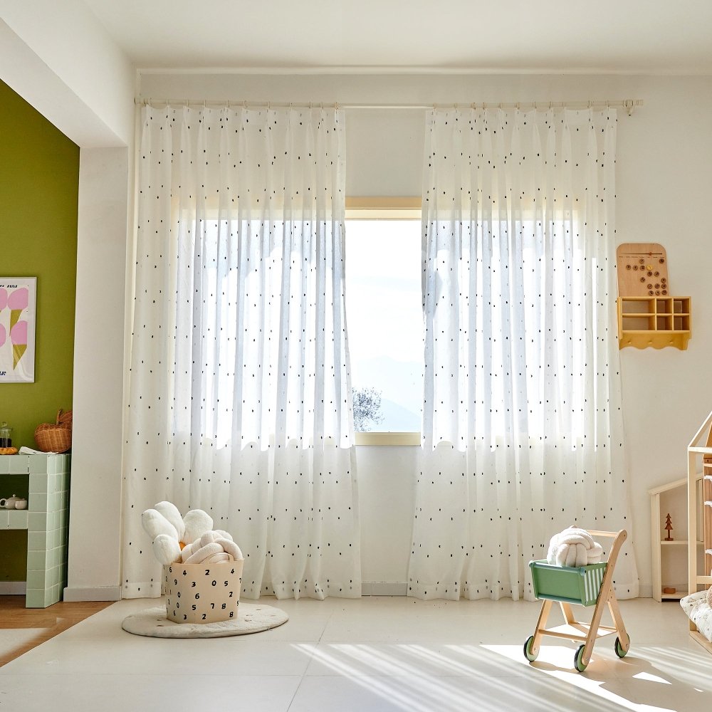 Lily Custom Whimsical Patterns Kids' Sheer Curtains - Deconovo US