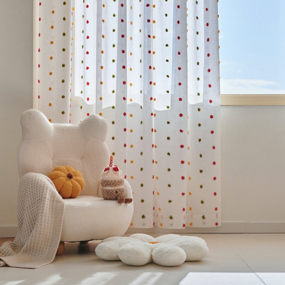 Lily Custom Whimsical Patterns Kids' Sheer Curtains - Deconovo US