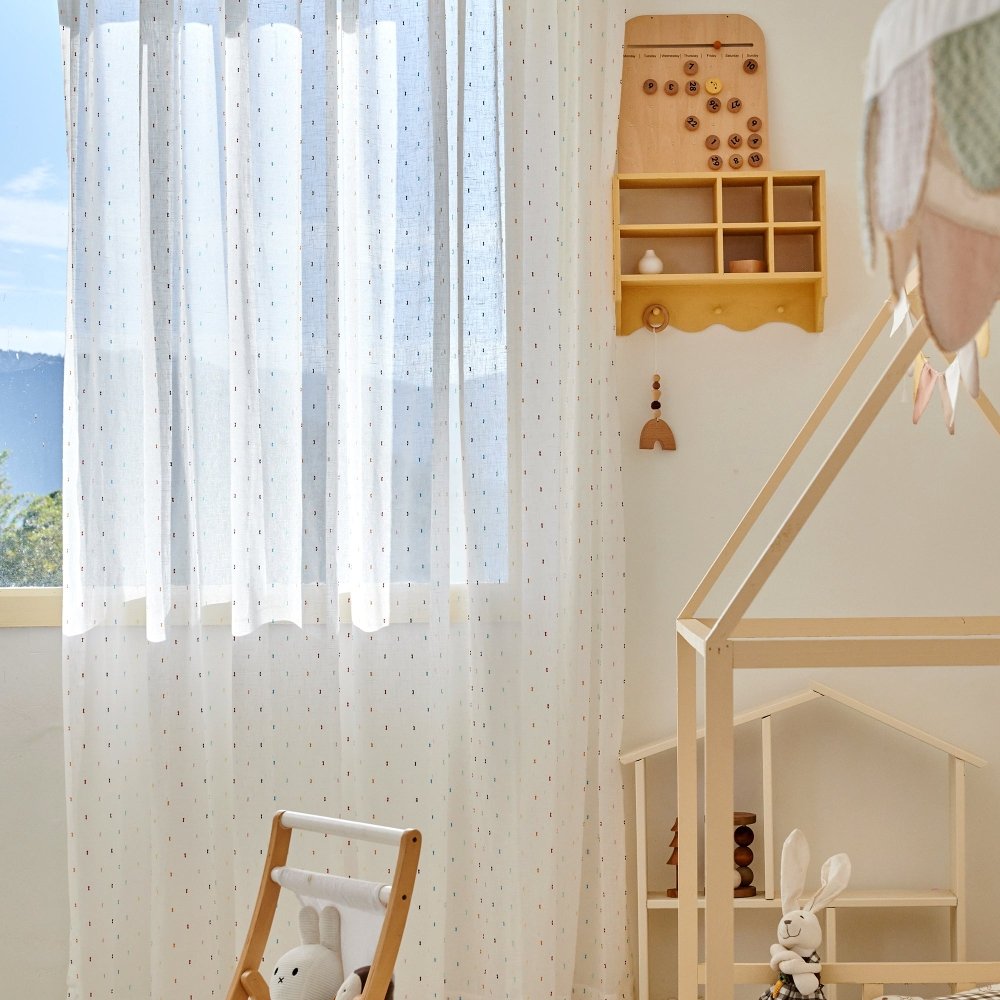 Lily Custom Whimsical Patterns Kids' Sheer Curtains - Deconovo US