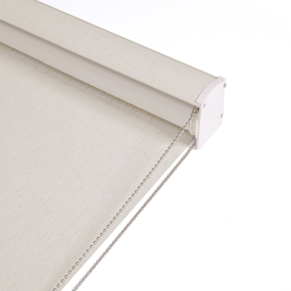 Luna Custom Linen Full Blackout Roller Blinds - Deconovo US