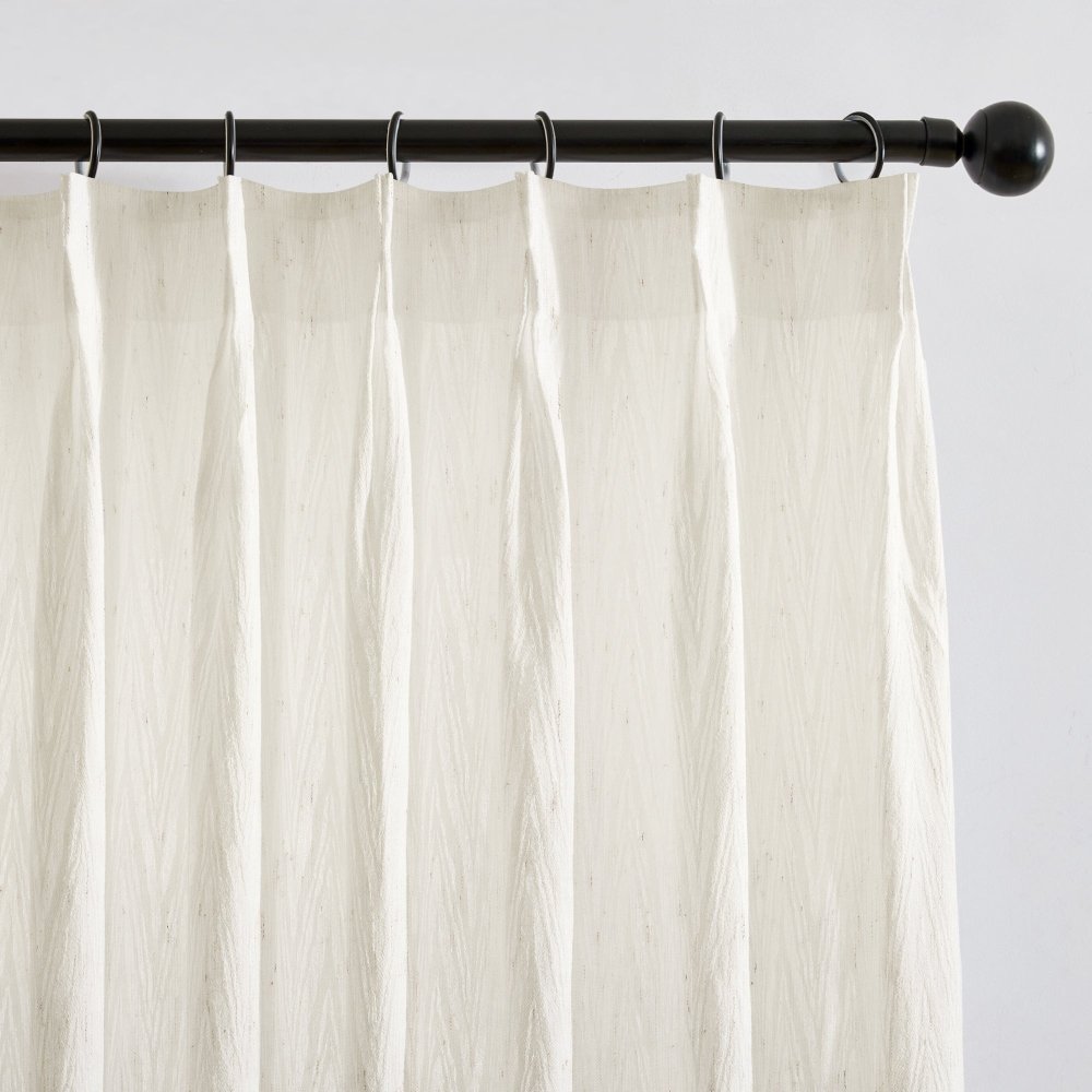 Mandy Wool - Blend Jacquard Sheer Curtains - Deconovo US