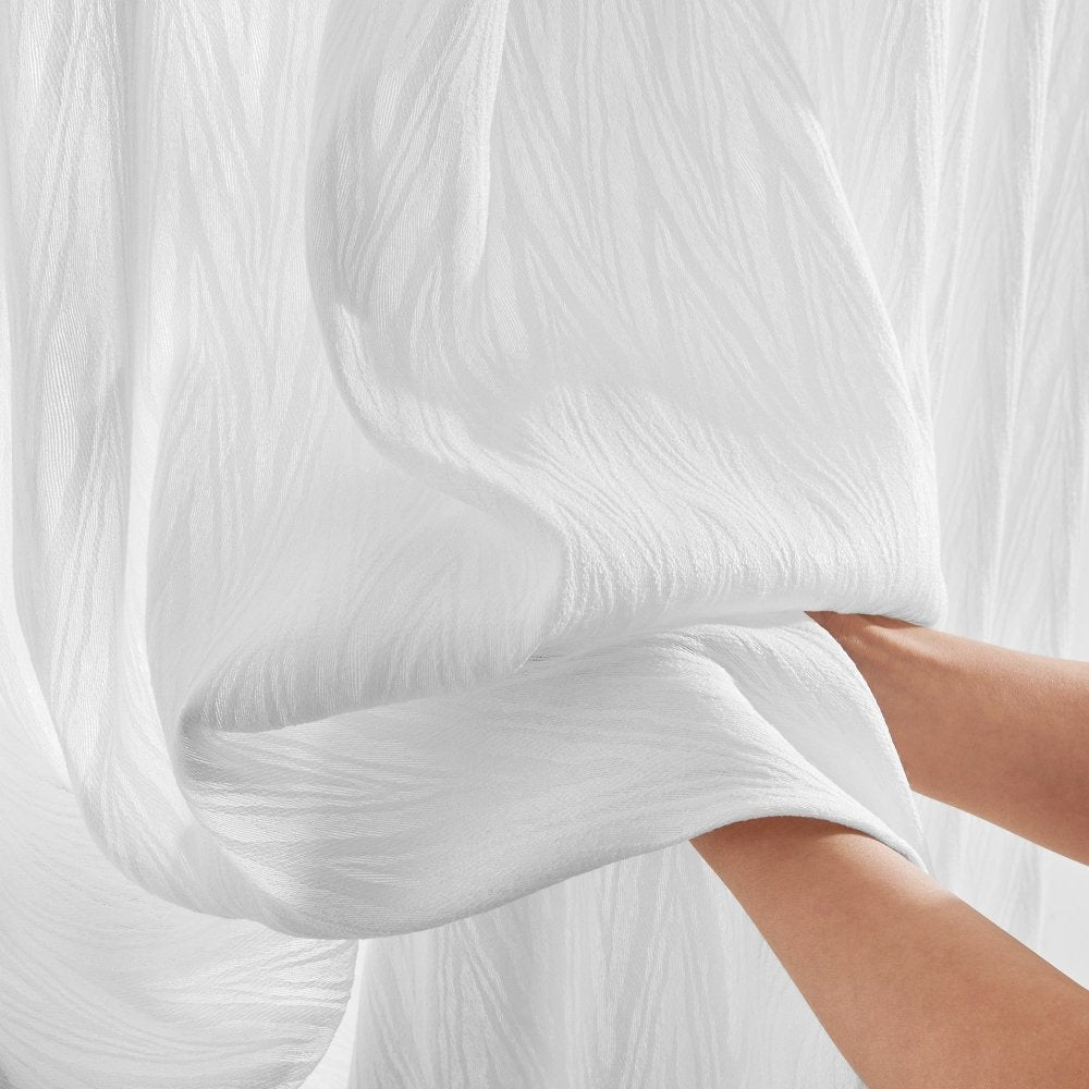 Mandy Wool - Blend Jacquard Sheer Curtains - Deconovo US