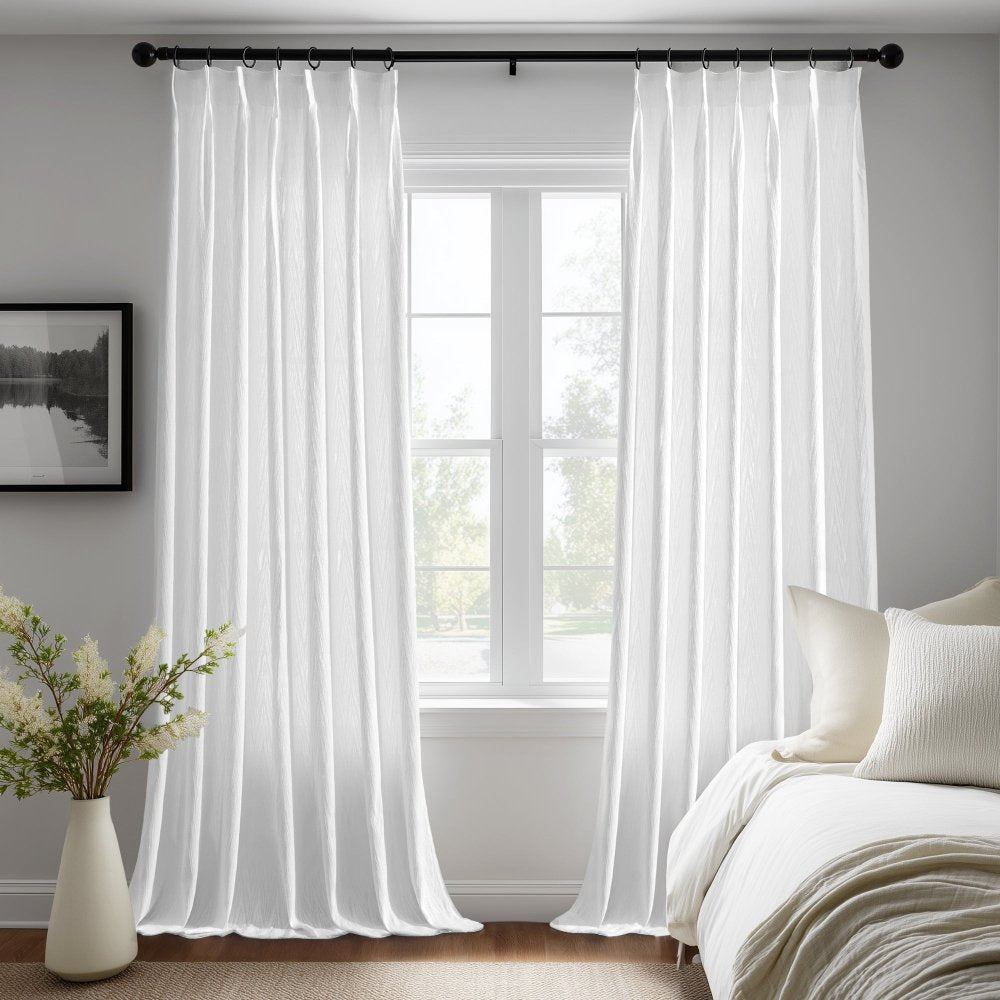 Mandy Wool - Blend Jacquard Sheer Curtains - Deconovo US