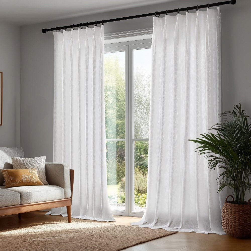 Mandy Wool - Blend Jacquard Sheer Curtains - Deconovo US