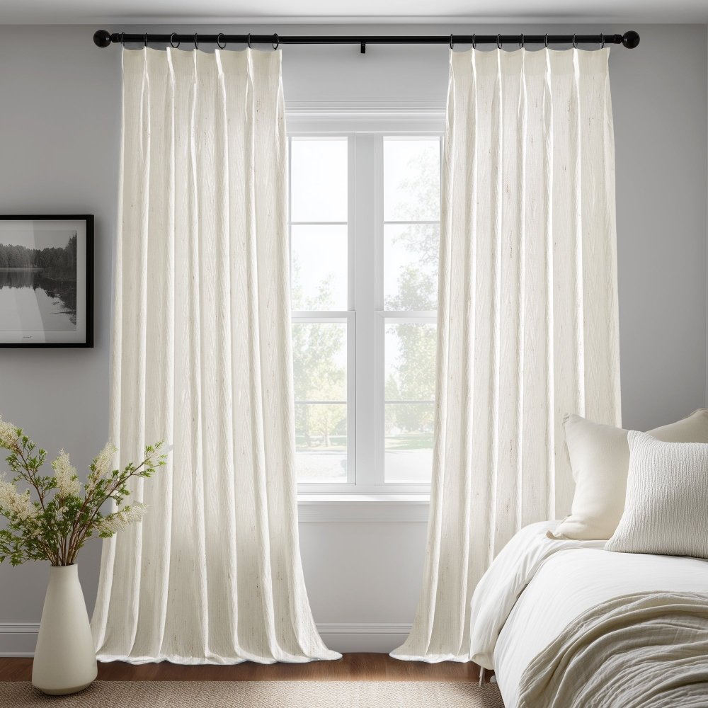 Mandy Wool - Blend Jacquard Sheer Curtains - Deconovo US