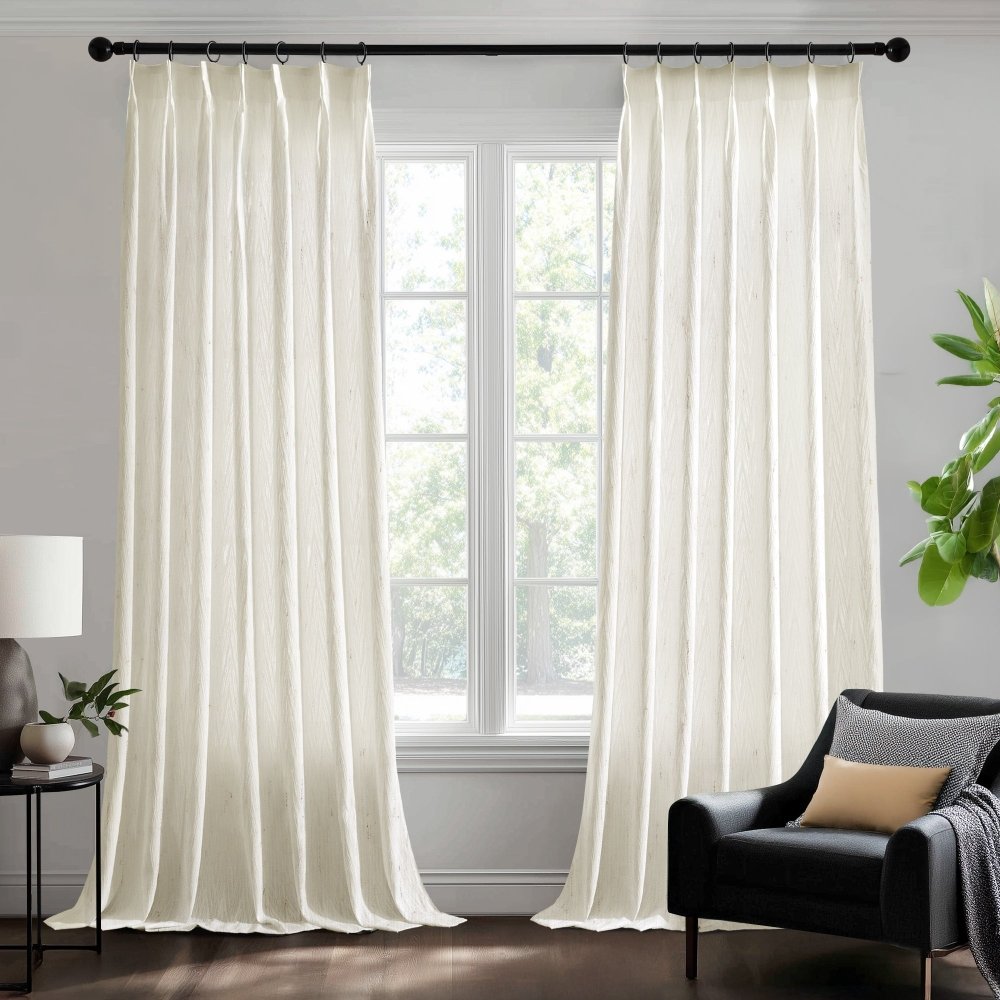 Mandy Wool - Blend Jacquard Sheer Curtains - Deconovo US