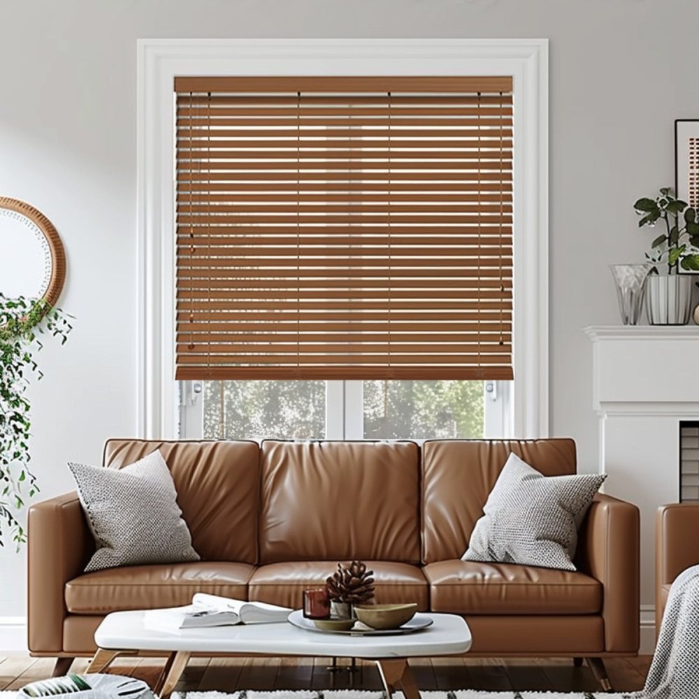 Maya Custom Wood Pattern Aluminum Venetian Blinds - Deconovo US