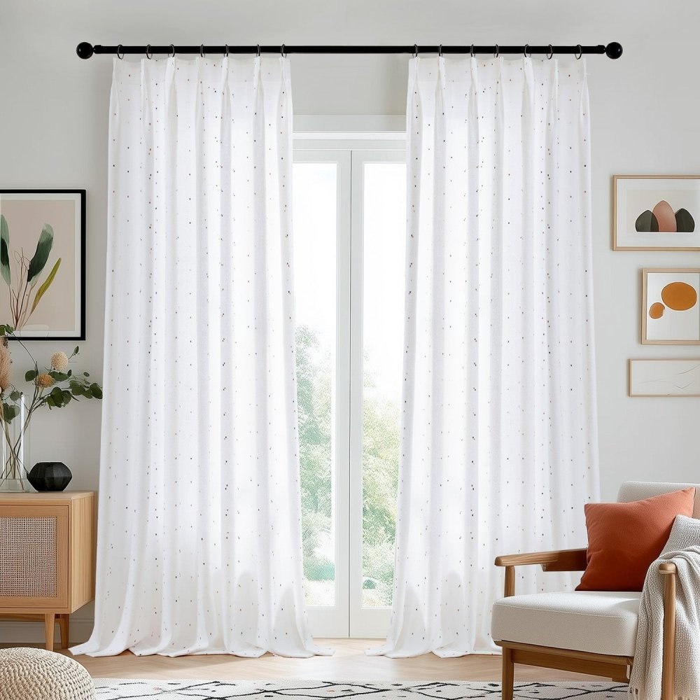 Melody Polka Dot Custom Blackout Curtains - Deconovo US